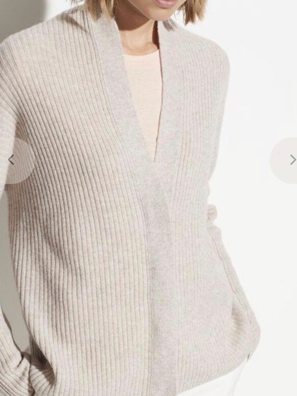 Vince Wool Cashmere Ribbed Button Cardigan Navy Small V636378366 - Picture 5 of 5